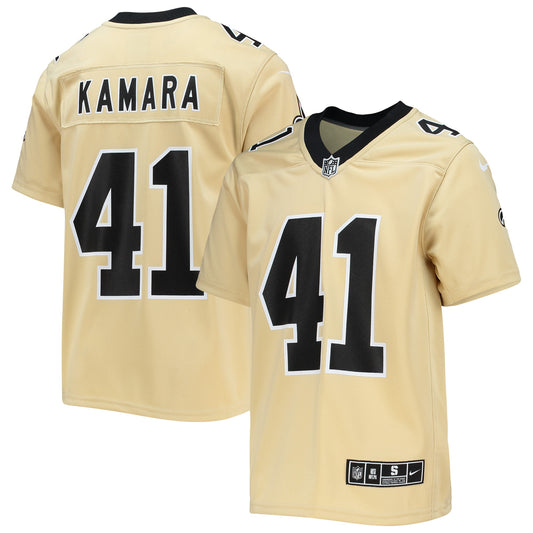 Alvin Kamara New Orleans Saints Nike Youth Inverted Team Game Jersey - Gold